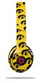 WraptorSkinz Skin Decal Wrap compatible with Beats Solo 2 and Solo 3 Wireless Headphones Iowa Hawkeyes Tigerhawk Tiled 06 Black on Gold (HEADPHONES NOT INCLUDED)