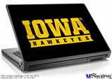 Laptop Skin (Large) - Iowa Hawkeyes 03 Black on Gold