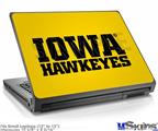 Laptop Skin (Small) - Iowa Hawkeyes 01 Black on Gold