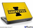 Laptop Skin (Small) - Iowa Hawkeyes 02 Black on Gold