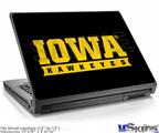 Laptop Skin (Small) - Iowa Hawkeyes 03 Black on Gold