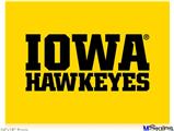 Poster 24"x18" - Iowa Hawkeyes 01 Black on Gold