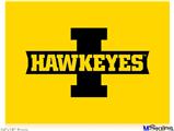 Poster 24"x18" - Iowa Hawkeyes 02 Black on Gold