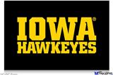 Poster 36"x24" - Iowa Hawkeyes 01 Gold on Black