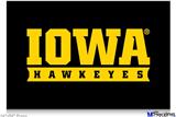 Poster 36"x24" - Iowa Hawkeyes 03 Black on Gold