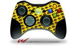 XBOX 360 Wireless Controller Decal Style Skin - Iowa Hawkeyes Tigerhawk Tiled 06 Black on Gold (CONTROLLER NOT INCLUDED)