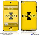 iPod Touch 4G Decal Style Vinyl Skin - Iowa Hawkeyes 02 Black on Gold