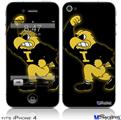 iPhone 4 Decal Style Vinyl Skin - Iowa Hawkeyes Herky on Black (DOES NOT fit newer iPhone 4S)