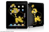 iPad Skin - Iowa Hawkeyes Herky on Black (fits iPad2 and iPad3)