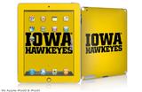 iPad Skin - Iowa Hawkeyes 01 Black on Gold (fits iPad2 and iPad3)