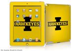 iPad Skin - Iowa Hawkeyes 02 Black on Gold (fits iPad2 and iPad3)