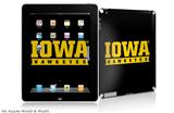iPad Skin - Iowa Hawkeyes 03 Black on Gold (fits iPad2 and iPad3)