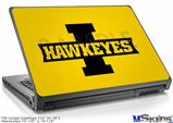 Laptop Skin (Large) - Iowa Hawkeyes 02 Black on Gold