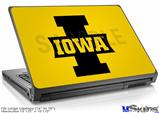 Laptop Skin (Large) - Iowa Hawkeyes 04 Black on Gold
