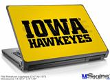 Laptop Skin (Medium) - Iowa Hawkeyes 01 Black on Gold