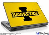 Laptop Skin (Medium) - Iowa Hawkeyes 02 Black on Gold