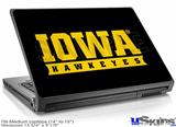 Laptop Skin (Medium) - Iowa Hawkeyes 03 Black on Gold