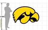 Iowa Hawkeyes Tigerhawk Gold on Black 74x48 inch Huge Fabric Wall Skin