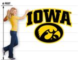 Iowa Hawkeyes 15 Iowa Tigerhawk Oval 61x47 inch Huge Fabric Wall Skin