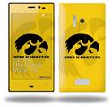 Iowa Hawkeyes Herkey Black on Gold - Decal Style Skin (fits Nokia Lumia 928)