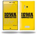 Iowa Hawkeyes 01 Black on Gold - Decal Style Skin (fits Nokia Lumia 928)