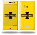 Iowa Hawkeyes 02 Black on Gold - Decal Style Skin (fits Nokia Lumia 928)