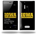 Iowa Hawkeyes 03 Black on Gold - Decal Style Skin (fits Nokia Lumia 928)