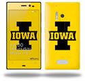 Iowa Hawkeyes 04 Black on Gold - Decal Style Skin (fits Nokia Lumia 928)