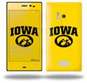 Iowa Hawkeyes Tigerhawk Oval 01 Black on Gold - Decal Style Skin (fits Nokia Lumia 928)