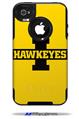 Iowa Hawkeyes 02 Black on Gold - Decal Style Vinyl Skin fits Otterbox Commuter iPhone4/4s Case (CASE SOLD SEPARATELY)