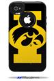 Iowa Hawkeyes Tigerhawk Oval 02 Gold on Black - Decal Style Vinyl Skin fits Otterbox Commuter iPhone4/4s Case (CASE SOLD SEPARATELY)