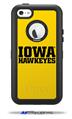Iowa Hawkeyes 01 Black on Gold - Decal Style Vinyl Skin fits Otterbox Defender iPhone 5C Case (CASE SOLD SEPARATELY)