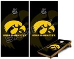 Cornhole Game Board Vinyl Skin Wrap Kit - Iowa Hawkeyes Herkey Gold on Black fits 24x48 game boards (GAMEBOARDS NOT INCLUDED)