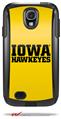 Iowa Hawkeyes 01 Black on Gold - Decal Style Vinyl Skin fits Otterbox Commuter Case for Samsung Galaxy S4 (CASE SOLD SEPARATELY)