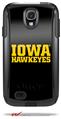 Iowa Hawkeyes 01 Gold on Black - Decal Style Vinyl Skin fits Otterbox Commuter Case for Samsung Galaxy S4 (CASE SOLD SEPARATELY)