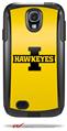 Iowa Hawkeyes 02 Black on Gold - Decal Style Vinyl Skin fits Otterbox Commuter Case for Samsung Galaxy S4 (CASE SOLD SEPARATELY)