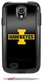 Iowa Hawkeyes 02 Gold on Black - Decal Style Vinyl Skin fits Otterbox Commuter Case for Samsung Galaxy S4 (CASE SOLD SEPARATELY)