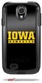 Iowa Hawkeyes 03 Black on Gold - Decal Style Vinyl Skin fits Otterbox Commuter Case for Samsung Galaxy S4 (CASE SOLD SEPARATELY)
