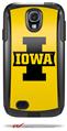 Iowa Hawkeyes 04 Black on Gold - Decal Style Vinyl Skin fits Otterbox Commuter Case for Samsung Galaxy S4 (CASE SOLD SEPARATELY)