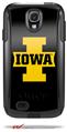 Iowa Hawkeyes 04 Gold on Black - Decal Style Vinyl Skin fits Otterbox Commuter Case for Samsung Galaxy S4 (CASE SOLD SEPARATELY)