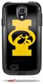 Iowa Hawkeyes Tigerhawk Oval 02 Gold on Black - Decal Style Vinyl Skin fits Otterbox Commuter Case for Samsung Galaxy S4 (CASE SOLD SEPARATELY)