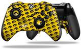 Iowa Hawkeyes Tigerhawk Tiled 06 Black on Gold - Decal Style Skin fits Microsoft XBOX One ELITE Wireless Controller