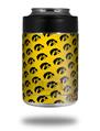 Skin Decal Wrap for Yeti Colster, Ozark Trail and RTIC Can Coolers - Iowa Hawkeyes Tigerhawk Tiled 06 Black on Gold (COOLER NOT INCLUDED)