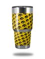 Skin Decal Wrap for Yeti Tumbler Rambler 30 oz Iowa Hawkeyes Tigerhawk Tiled 06 Black on Gold (TUMBLER NOT INCLUDED)