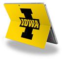 Iowa Hawkeyes 04 Black on Gold - Decal Style Vinyl Skin (fits Microsoft Surface Pro 4)