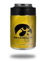 Skin Decal Wrap for Yeti Colster, Ozark Trail and RTIC Can Coolers - Iowa Hawkeyes Herkey Black on Gold (COOLER NOT INCLUDED)