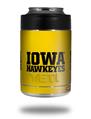 Skin Decal Wrap for Yeti Colster, Ozark Trail and RTIC Can Coolers - Iowa Hawkeyes 01 Black on Gold (COOLER NOT INCLUDED)