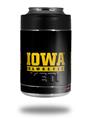 Skin Decal Wrap for Yeti Colster, Ozark Trail and RTIC Can Coolers - Iowa Hawkeyes 03 Black on Gold (COOLER NOT INCLUDED)