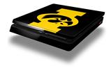 Vinyl Decal Skin Wrap compatible with Sony PlayStation 4 Slim Console Iowa Hawkeyes Tigerhawk Oval 02 Gold on Black (PS4 NOT INCLUDED)
