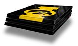 Vinyl Decal Skin Wrap compatible with Sony PlayStation 4 Pro Console Iowa Hawkeyes Tigerhawk Oval 02 Gold on Black (PS4 NOT INCLUDED)